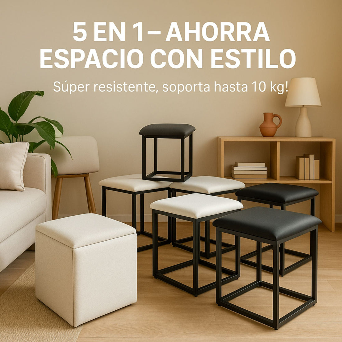 ¿Vives en un Espacio Pequeño? Este Mueble 5 en 1 es la Solución Ideal