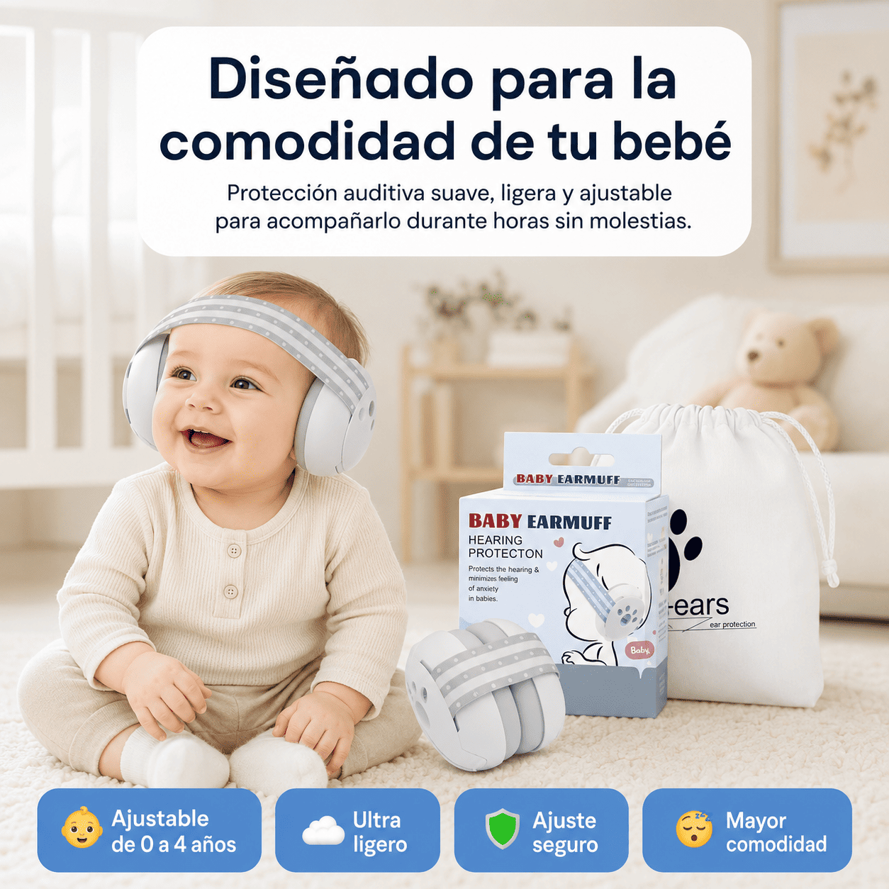 BabySilence™ | Protectores Auditivos para Bebés