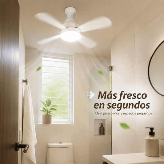 Ventilador Bombillo LED 2 en 1