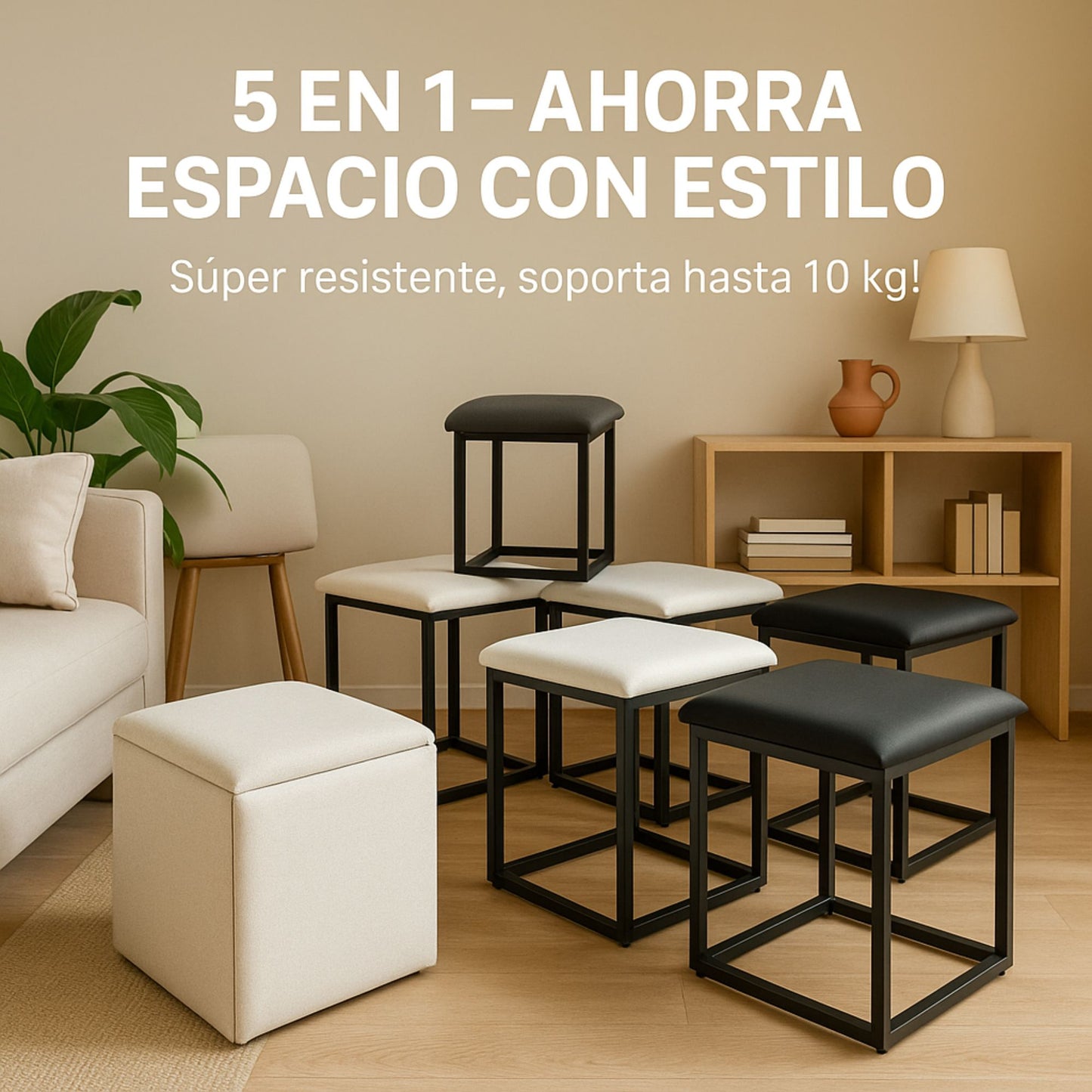 Silla Cubo Desmontable 5 En 1