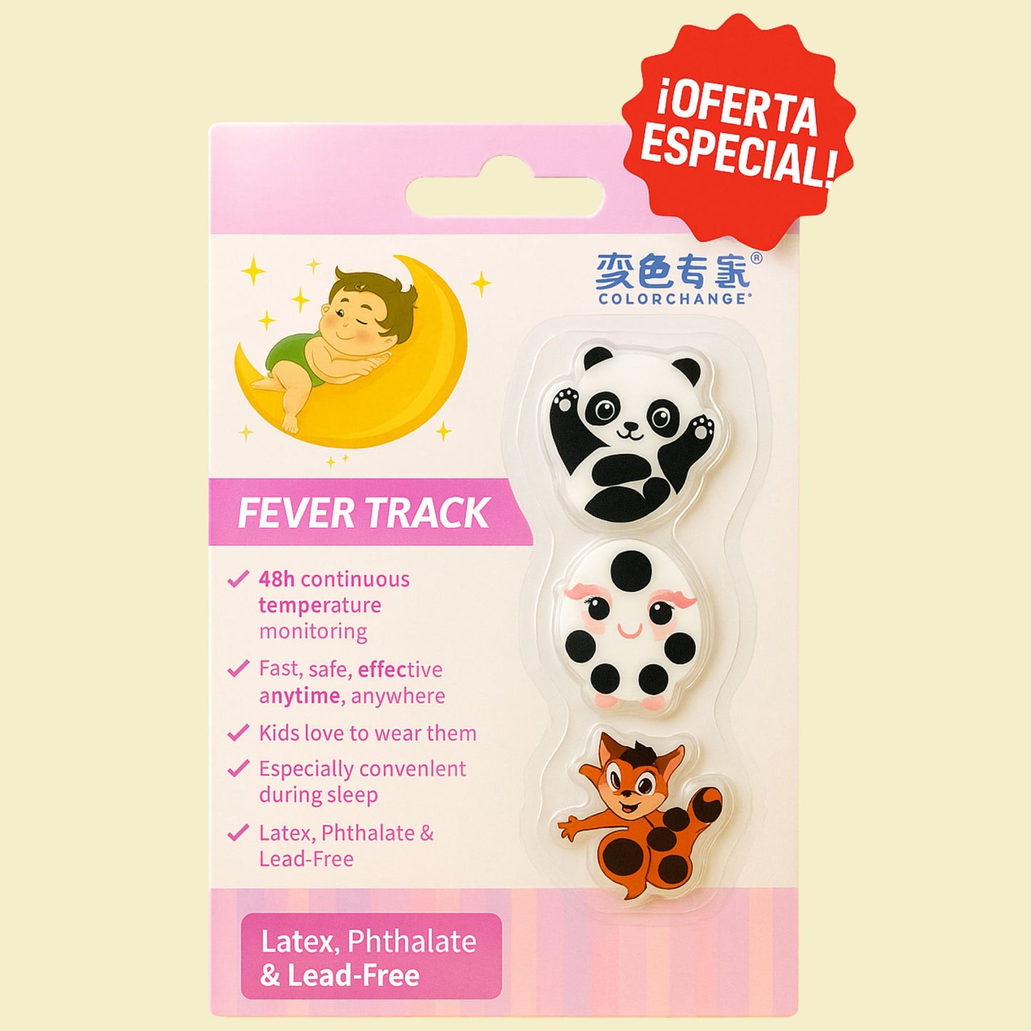 Medidor de Fiebre para Bebésx3