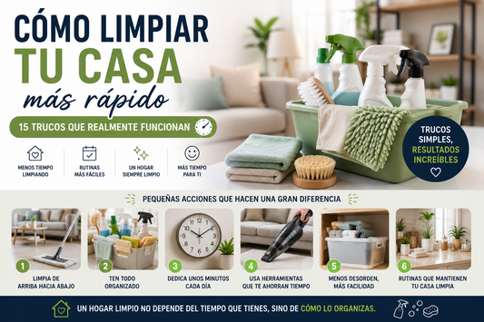 Cómo limpiar tu casa más rápido: 15 trucos que realmente funcionan