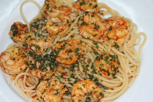 Receta fácil y rápida: Pasta con Langostinos al ajillo en 20 minutos