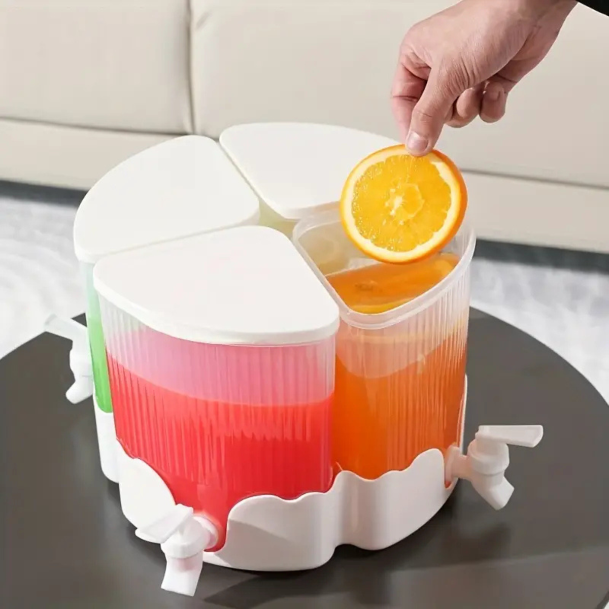 Dispensador giratorio jugos
