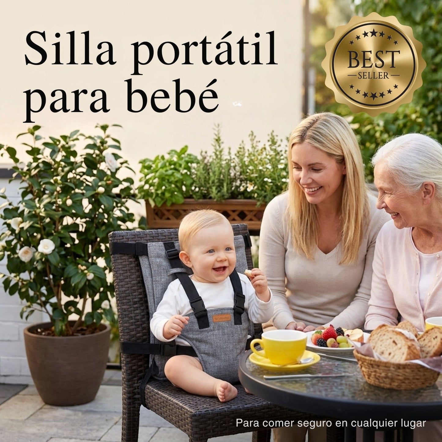 Silla Portátil Segura para Bebé