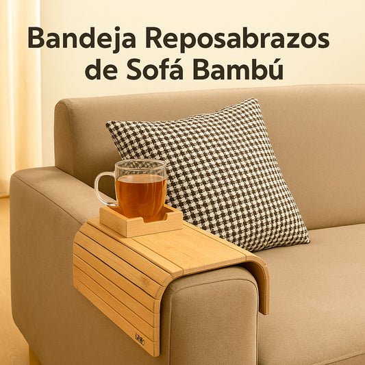 Bandeja Reposabrazos De Sofá Bambú
