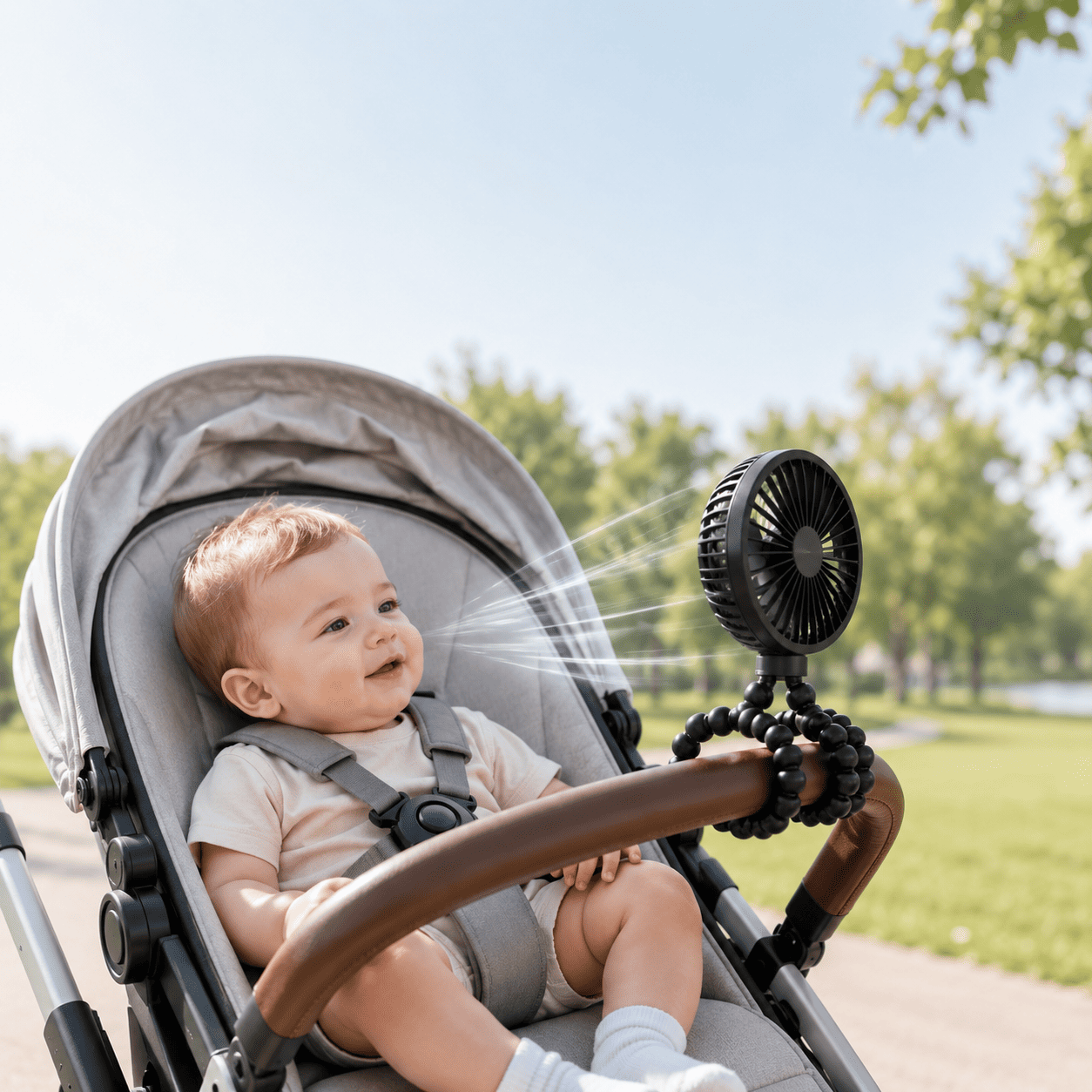 Ventilador Portátil para Coche y Cuna