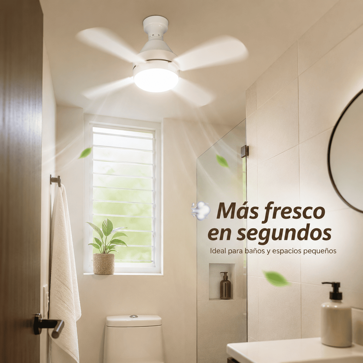 Ventilador Bombillo LED 2 en 1