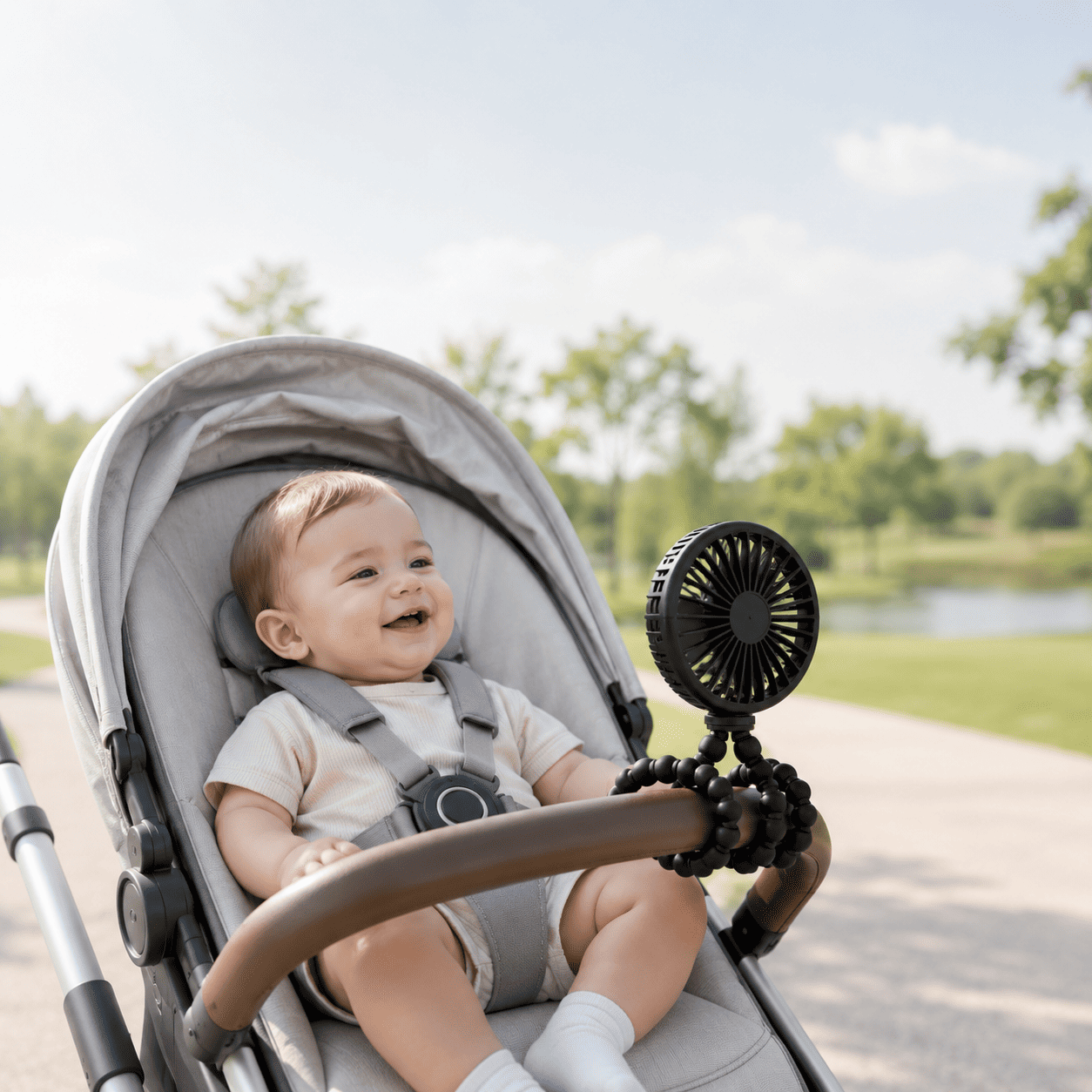 Ventilador Portátil para Coche y Cuna