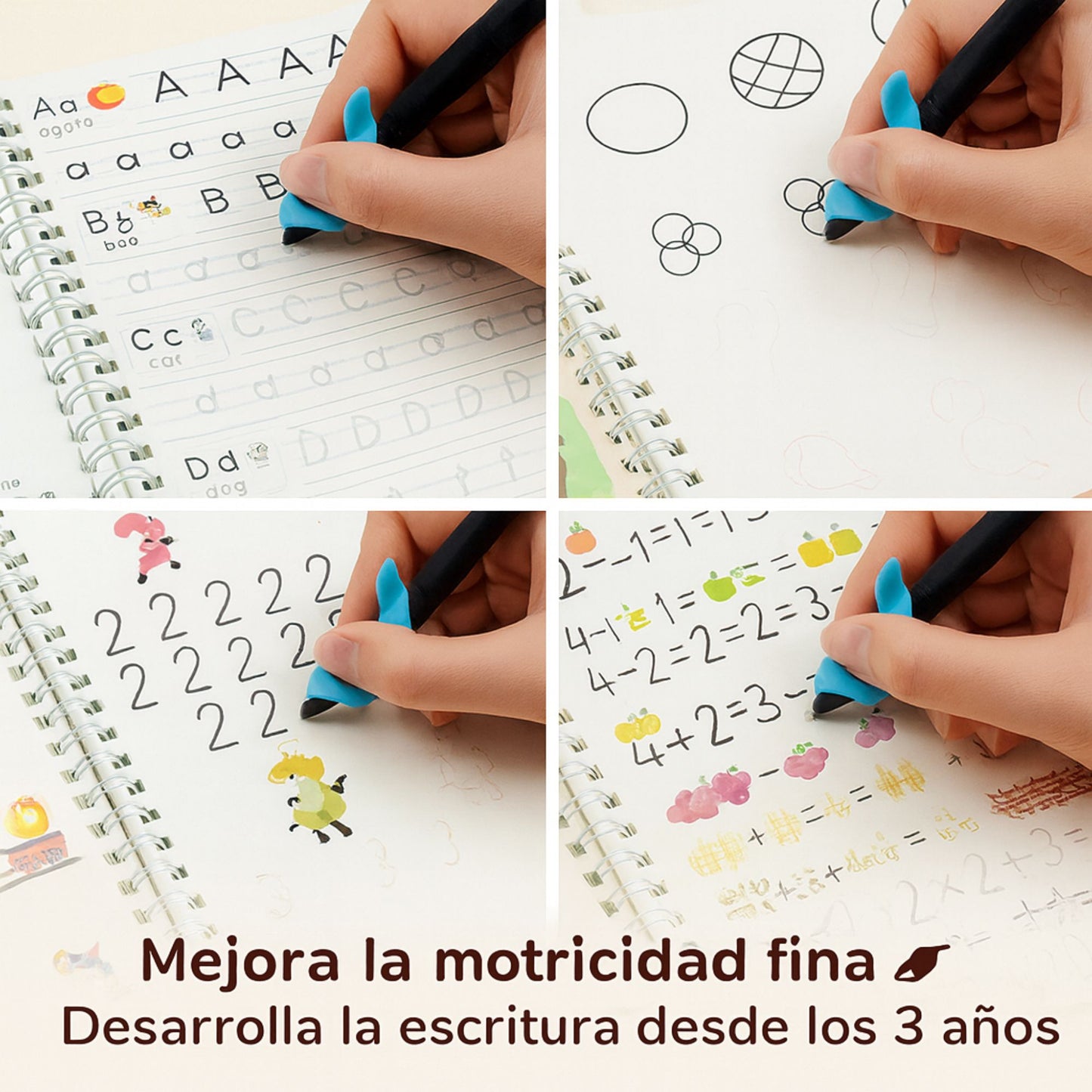 4 Libros De Caligrafía para Niños
