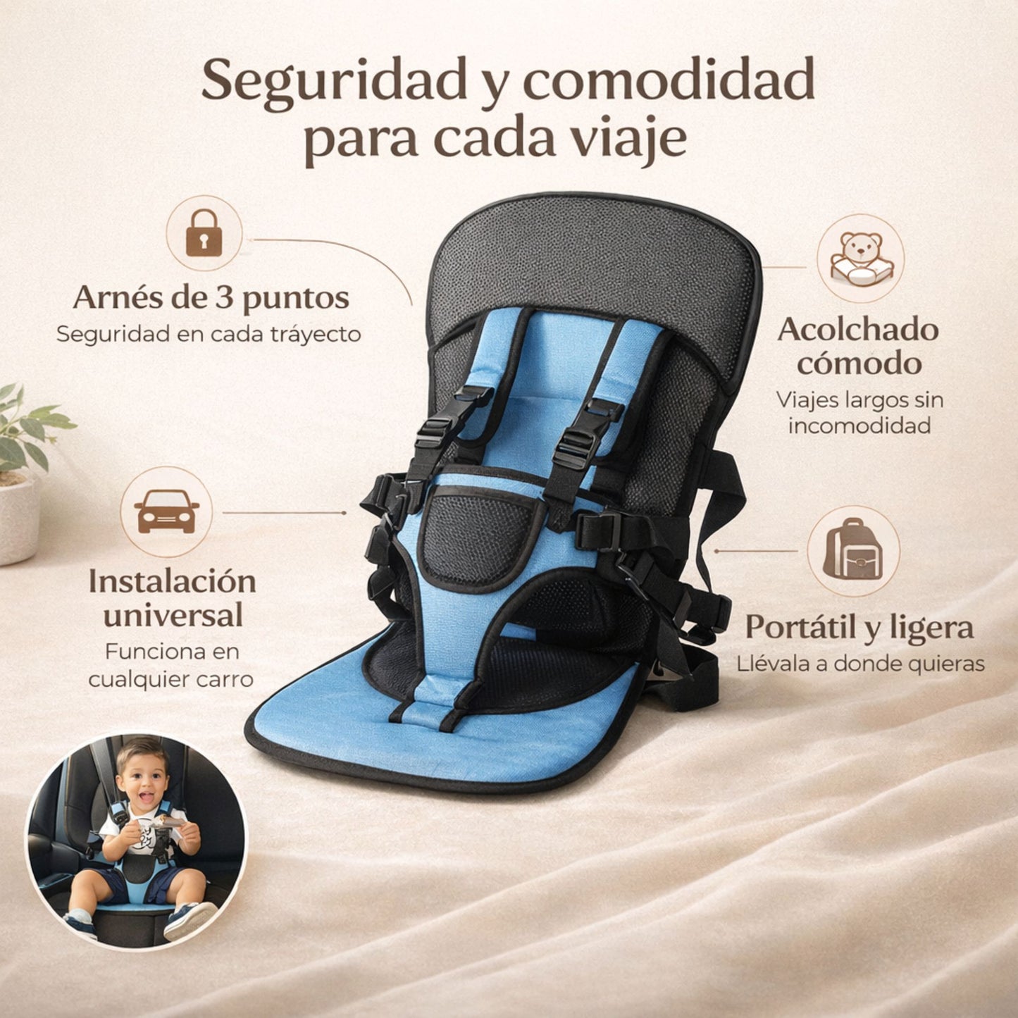 Silla de Carro para Bebe 👶