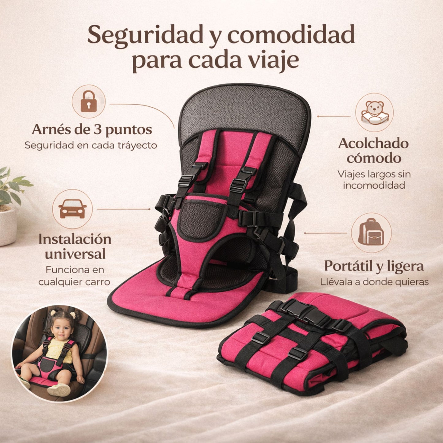 Silla de Carro para Bebe 👶